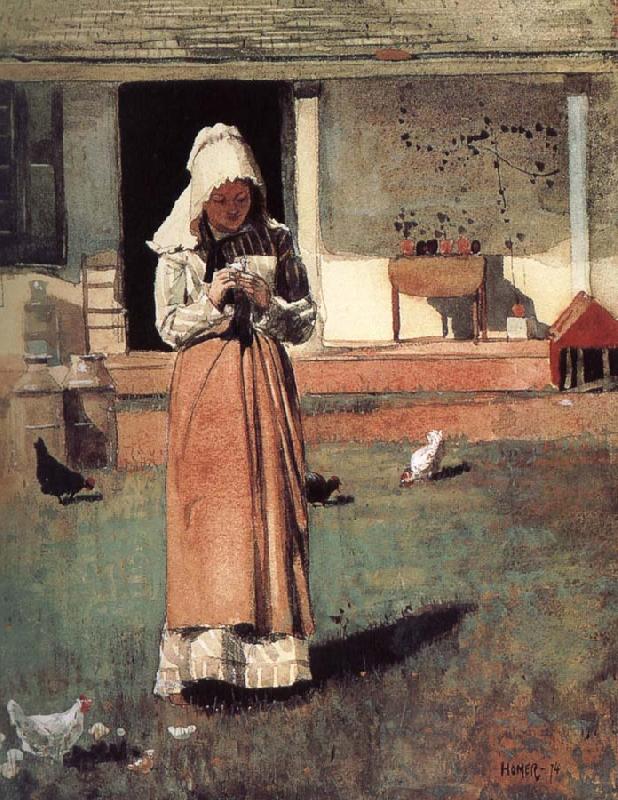 Winslow Homer Sick chicken Germany oil painting art
